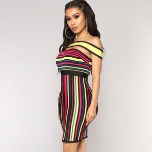 Lively Bandage Dress - Fuchsia